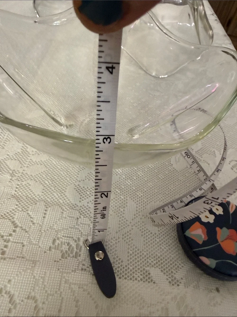 Vintage Anchor Hocking Swedish Modern Clear Glass Bowls Set of 3 Mid-Century